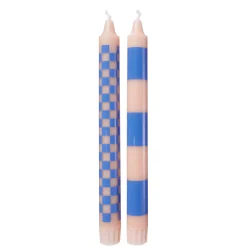 ART BOUGIE Stabkerze Checker 2er-Set