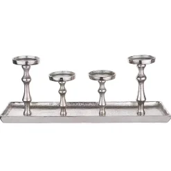 BANQUET Tablett mit 4 Kerzenhaltern