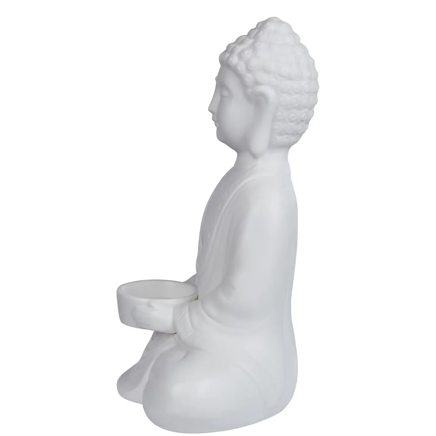 BUDDHA Deko-Statue mit Kerzenhalter