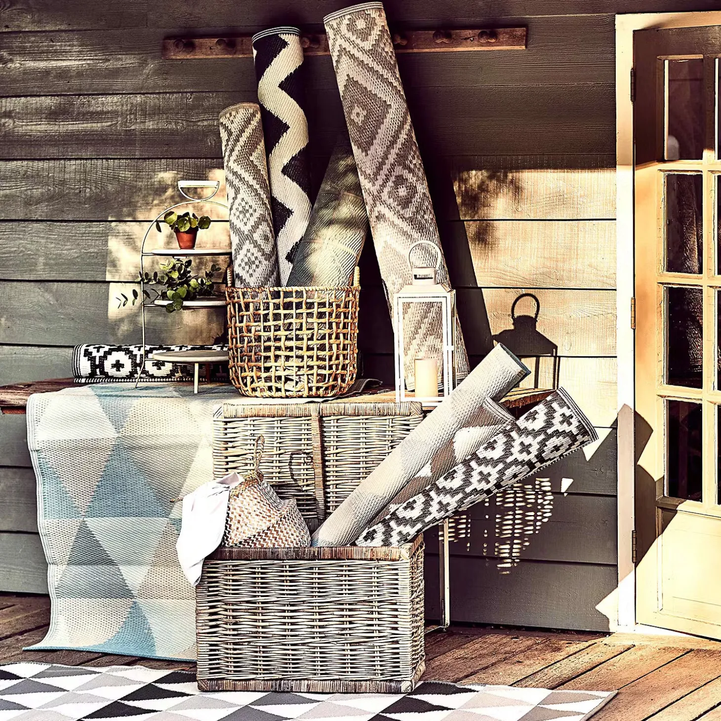 COLOUR CLASH In-/Outdoorteppich Ethno