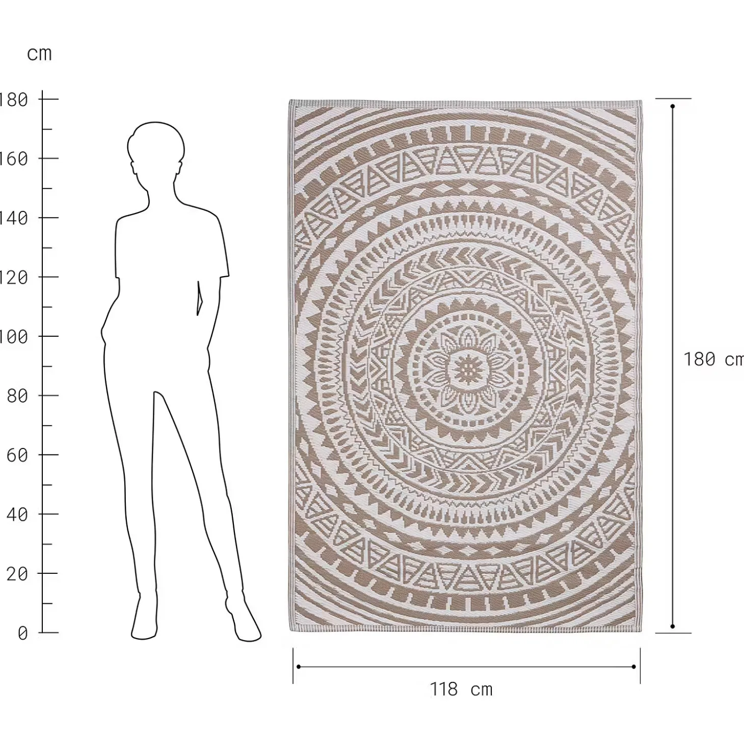 COLOUR CLASH In-/Outdoorteppich Circles