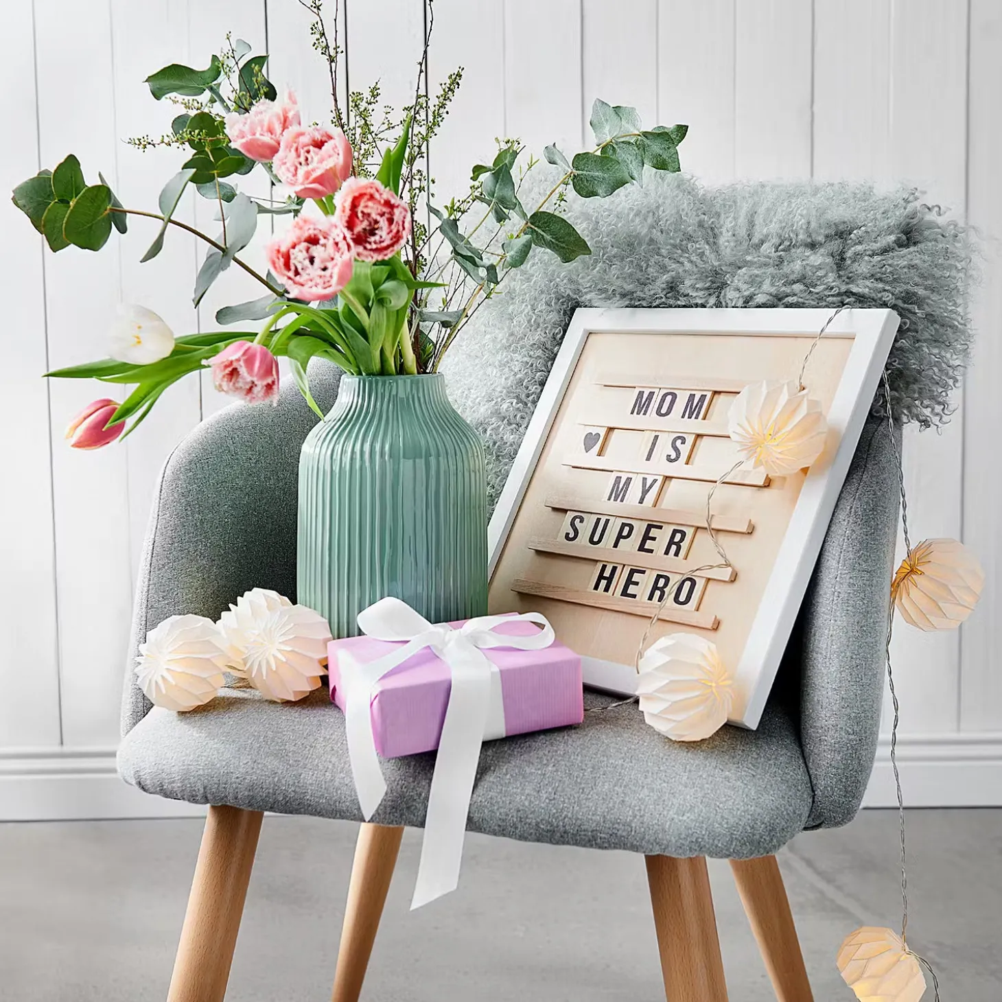 HANAMI LED Lampions-Lichterkette 6er-Set