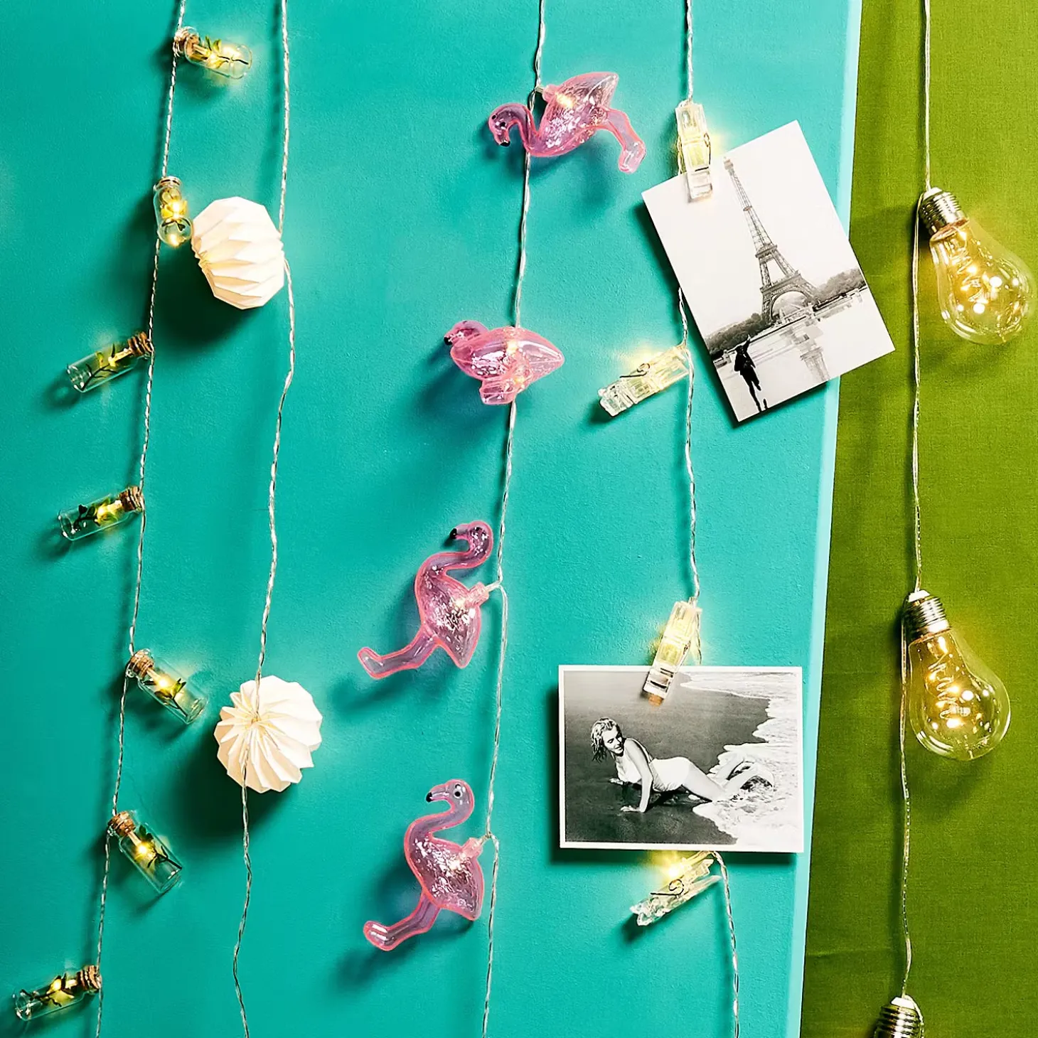 HANAMI LED Lampions-Lichterkette 6er-Set