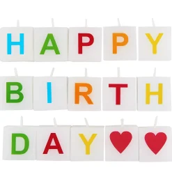 HAPPY BIRTHDAY Kerzen-Set 6er-Set