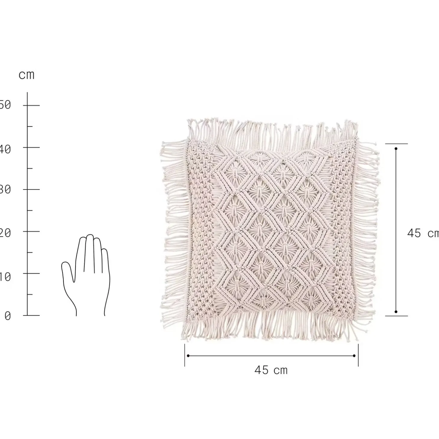 MACRAMÈ Kissen Zickzack