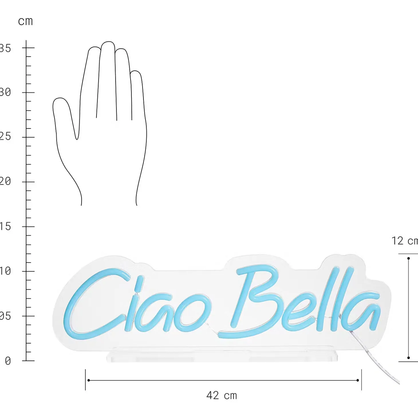 NEON VIBES LED-Leuchte Ciao Bella